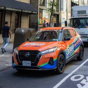 suburban pest control company vehicle