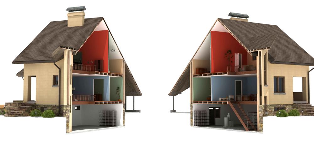 visual representation of rooms inside home