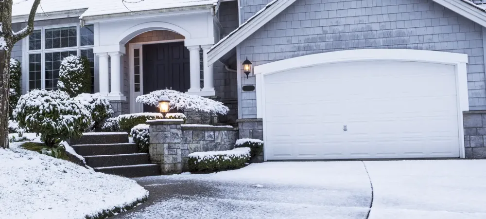 home covered in snow during the winter