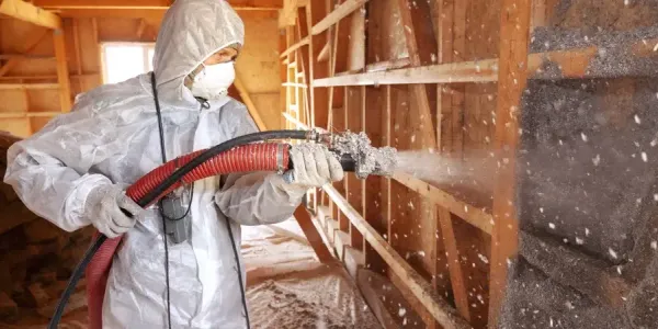 TAP Insulation being sprayed
