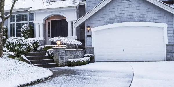 home covered in snow during the winter